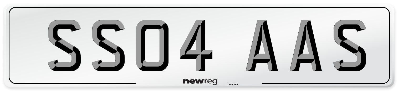SS04 AAS Number Plate from New Reg